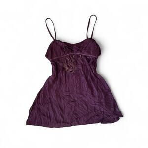 2000s Victoria’s Secret Burgundy Soft V-Neck Lingerie Top – Size M